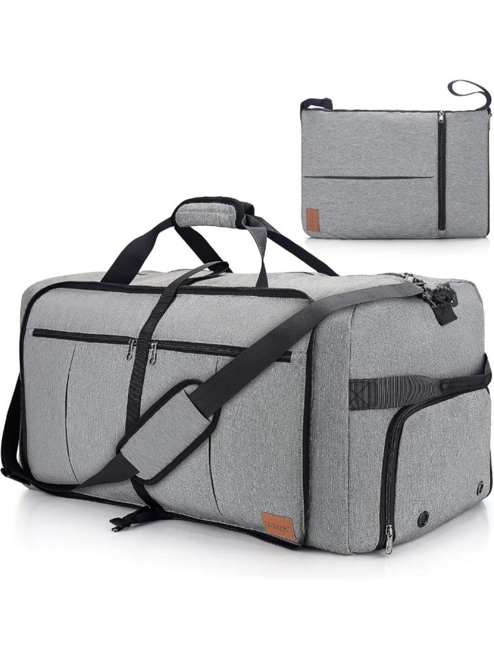 Extra Large 100L Foldable Waterproof Travel Duffel Bag for Men & Women - Gray